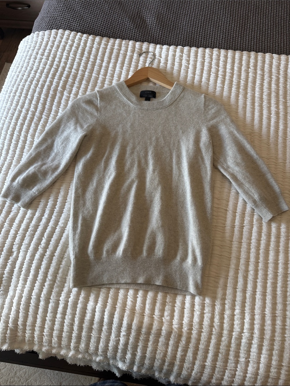 J. Crew Women’s Crewneck Sweater in Light Gray